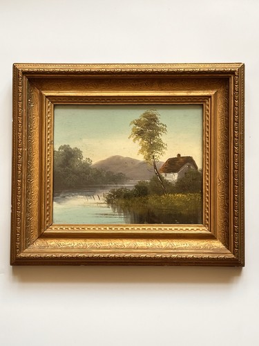 C19th naive oil painting - c19th,
