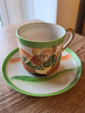 Klimax Vintage Porcelain Cup Saucer Hand Painted, Made In Japan