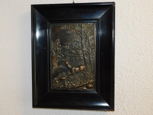 Metal relief shellac frame - metal,