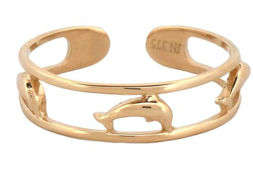 9ct gold dolphin - gold, ring