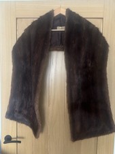 Dyed Musquash Stole Wrap Cape