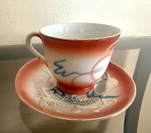 Ceramic dragon tea cup - dragon,