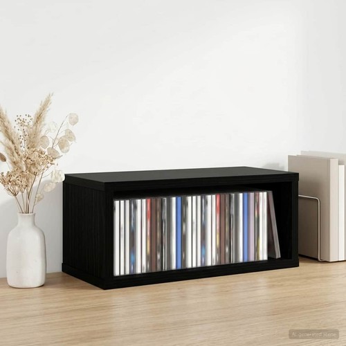Storage rack black oak x - cd,