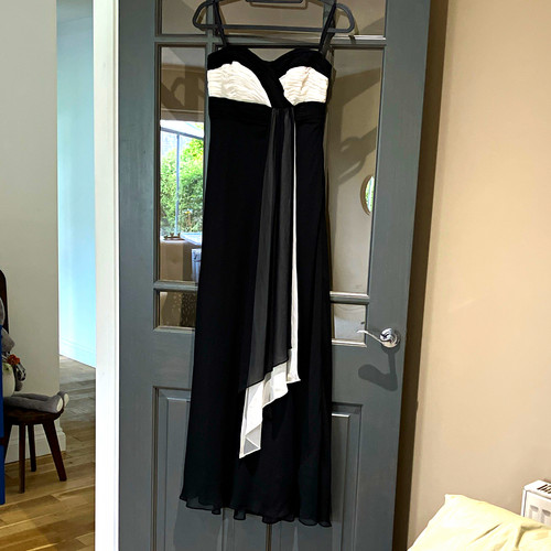 Debut black white - white, strapless