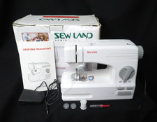 Sew Land Electric Sewing Machine with Foot Pedal Lightweight Portable White Unit