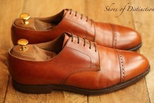 Crockett & Jones Draycott Tan Brown Leather Derby Shoes UK 9 G US 10 EU 43