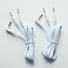 TENS ELECTRODE LEADS MALE PLUG 3.5mm WITH 2.0mm PIN TENS PAD CONNECTION one pair