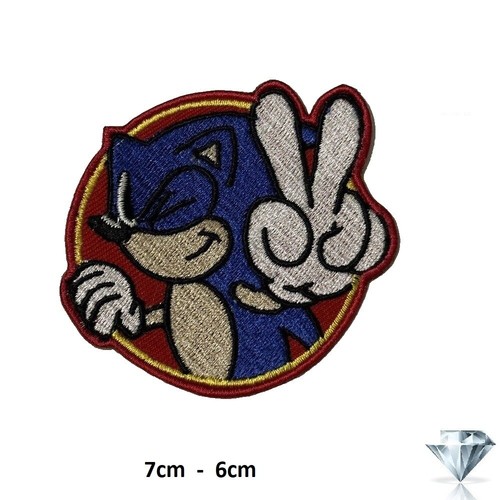 Sonic hedgehog embroidery