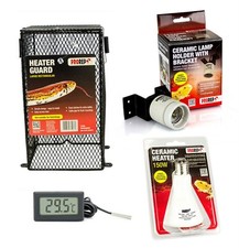 ProRep Reptile Vivarium Ceramic Heater 150W Fitting and Guard Bundle CHE