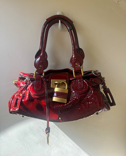 Chloé paddington red patent - chloé,
