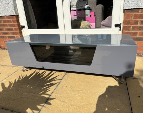 Modern grey gloss stand - gloss, tv
