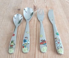 WMF Cromargan Childrens 4 Pc Cutlery Set Moonman Space Astronaut Stainless Steel