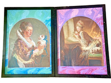 Set of 2 Original Framed Dog