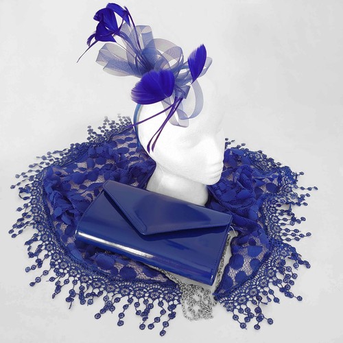 Royal blue fascinator - royal,