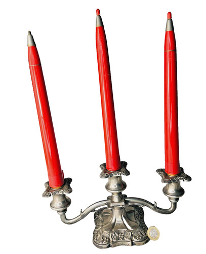 Metal metalware candle stick - metal,
