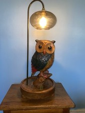 Large Heavy Painted Owl Turned