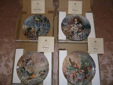 COALPORT " FROSTY MORNINGS " BRITISH BIRD PLATES C / W CERTS & BOXES. EXCELLENT