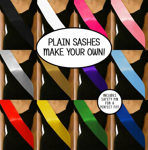 Plain blank sashes cheap - plain, basic