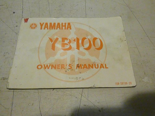 Yamaha yb100 original - yb100, owner's