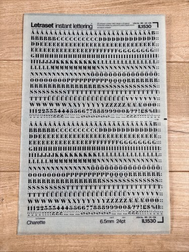 Letraset rub transfer - letraset,