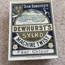 Vintage Dewhurst's Sylko Machine Twist Box - Empty