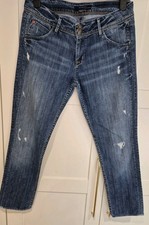 Hudson Distressed Jeans Uk 31W 29L Skinny Mid Rise Made In Usa