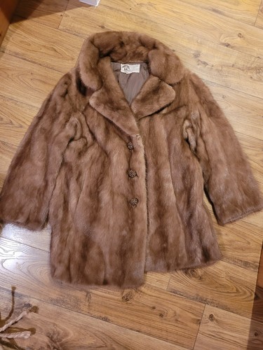 Vintage real mink fur coat - vintage,