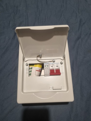 Live electrical consumer unit - live,