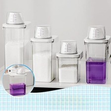 Airtight Washing Laundry Detergent Powder/Pods Storage Container Dispenser Box