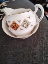 Colclough Vintage Bone China Sugar Bowl And Milk Jug Crispin Design No Chips