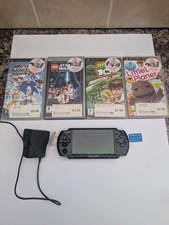 Sony PSP-3003 Black Handheld Console With Charger 4 x games  gd Con Memory Card 