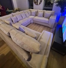 Shape corner sofa beige - u-shape,