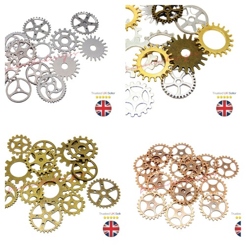 Tibetan silver steampunk cogs - tibetan,