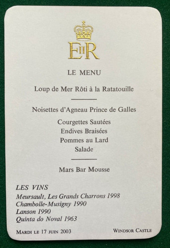 Antique royal menu french - antique, in