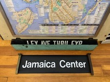 NY SUBWAY ROLL SIGN JAMAICA