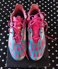 Adidas F50 Pro FG UK Size 4.5 With Box. Re-emergence, blue/pink.