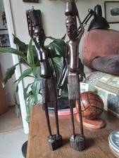 African 2 x Hand Carved Tall