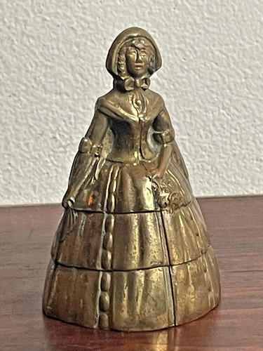 Vintage brass crinoline lady - crinoline,