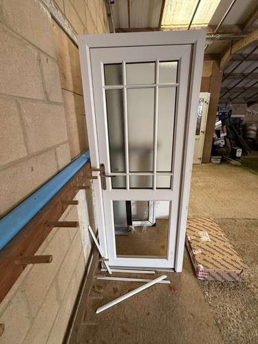 White upvc door and - door, frame