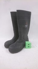 New WARRIOR Black Rubber Safety Wellington Boots Size 7 UK Steel Toe Cap 