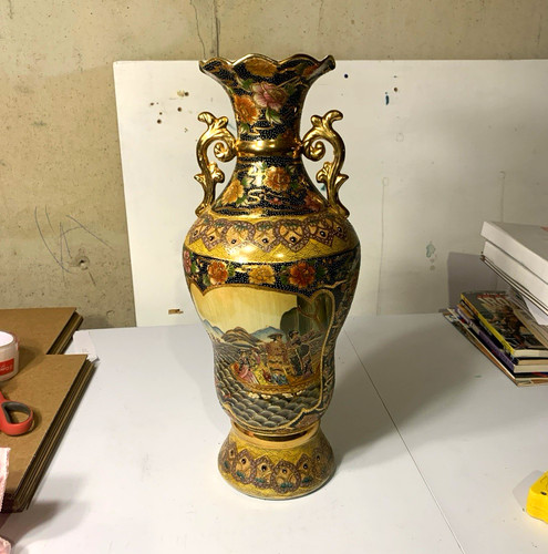Vintage chinese satsuma - vintage, 18"