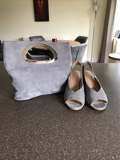 Grey Leather/suede Shoes Size