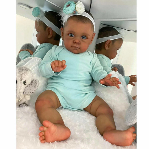 Black reborn baby doll - black,