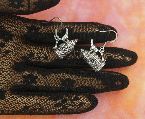 Beer stein earrings - beer,