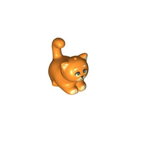 Lego cat kitten - animal, orange