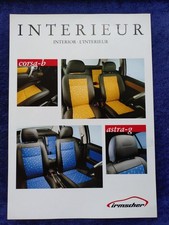 Opel Irmscher Corsa B Astra G Zafira Vectra B Interior Brochure Sheet 2.1999