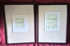 2 Maggie Burley Tennis Themed Pencil Signed Limited Edition Prints