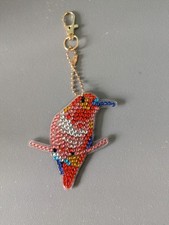 Hand Finished Red Pink Bird