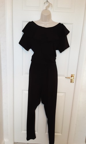 Jumpsuit black soft jersey - jumpsuit,,