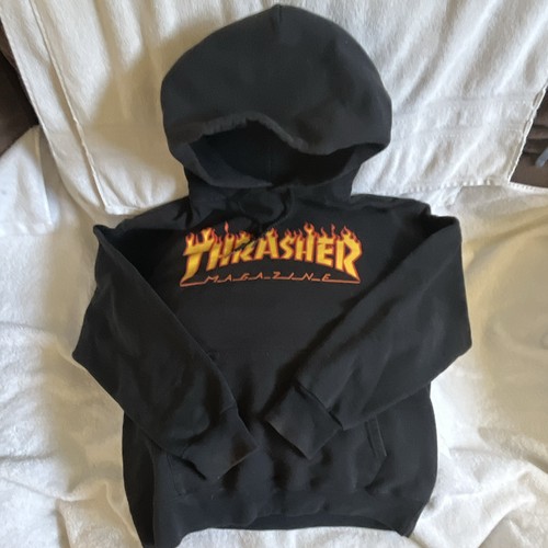 Thrasher black fleece pullover - thrasher,